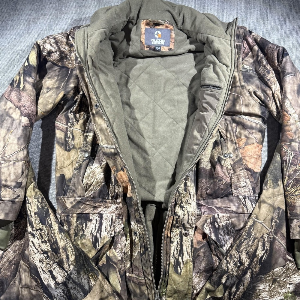 Guide Gear Coveralls Mens Large Mossy Oak Camo Insulated Hunting One Piece Suit - Picture 3 of 9